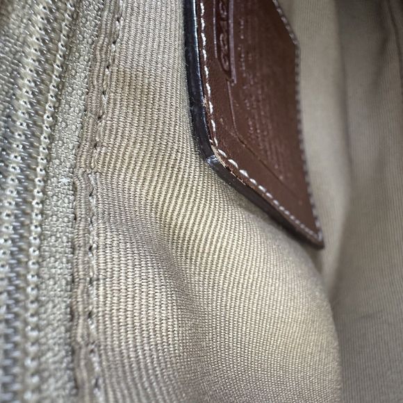 Vintage Coach Leather Hampton Satchel Hobo Handbag Brown - Picture 10 of 12